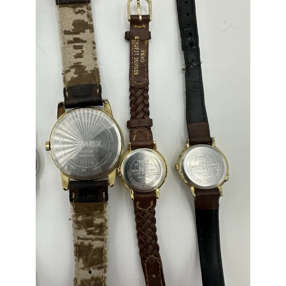 Lot of 5 Timex Watches Indiglo Quartz Untested As-Is Parts Repair